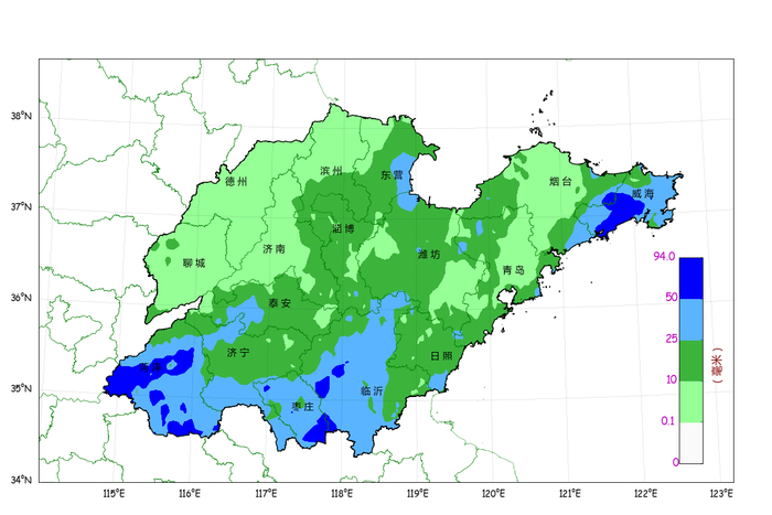 今年以来山东平均降水量达92.8毫米，较常年偏多32%