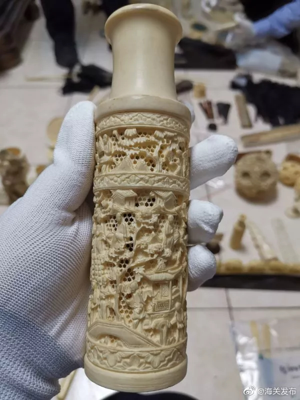 精美的象牙背后是残忍的杀戮，请拒绝象牙制品！