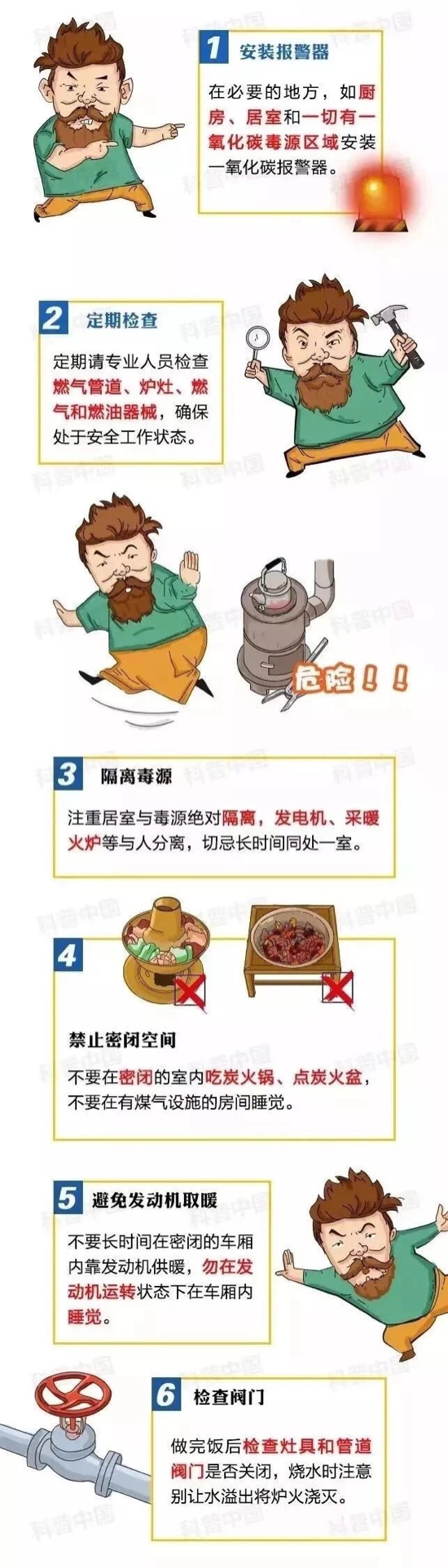 治不如防！这些一氧化碳中毒防范措施很有效！