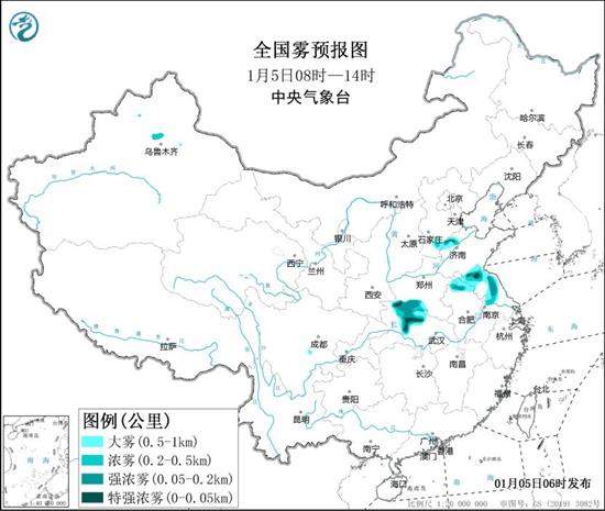 华北江淮等地今天仍有雾和霾 东北多地迎明显降温