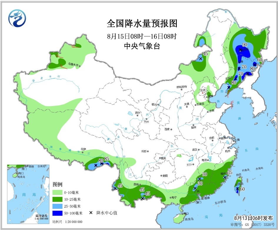台风“利奇马”继续影响环渤海及东北地区 南方大部迎来高温