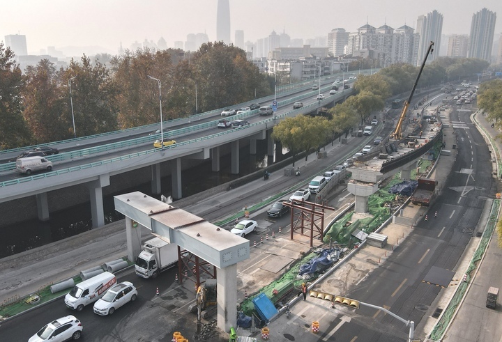 济南顺河高架经一路新建匝道显露雏形