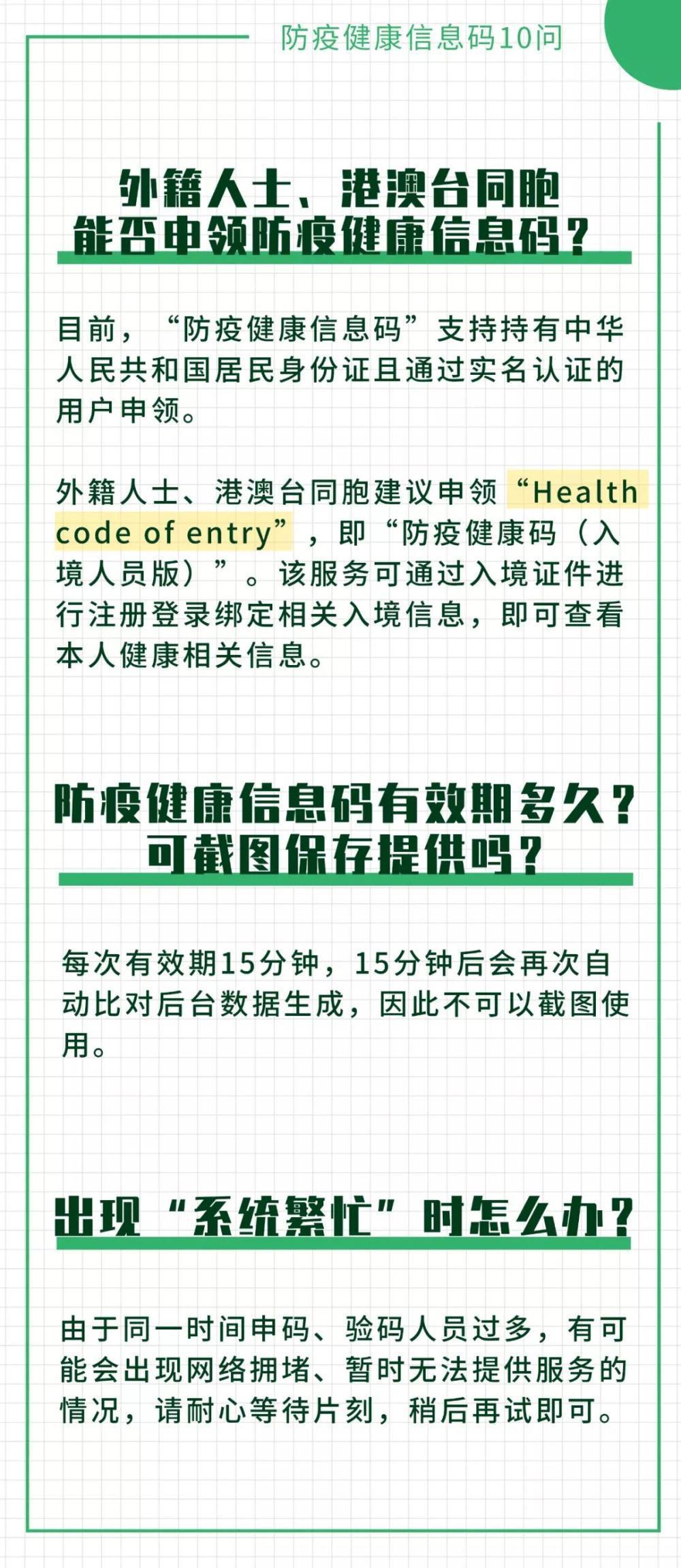 国家政务服务平台“防疫健康信息码”十问十答