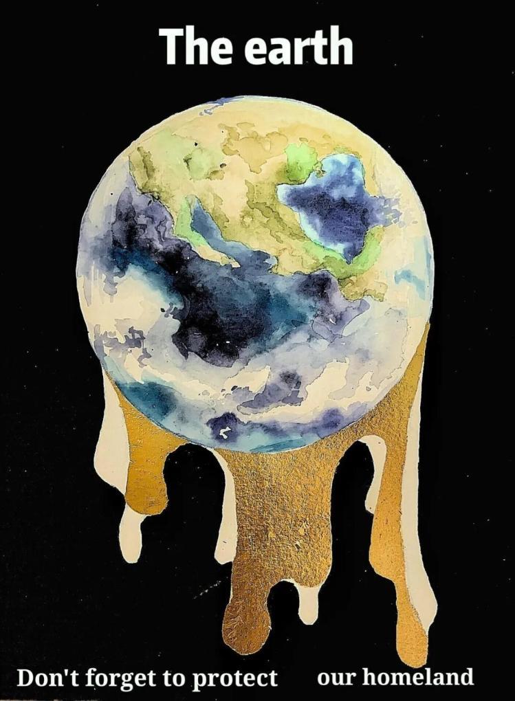 世界地球日来了！山东一高中学生用画笔发出环保倡议引网友点赞！