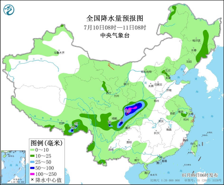 东北地区和华北等地多雷阵雨天气 四川盆地西北地区东南部等地有强降水