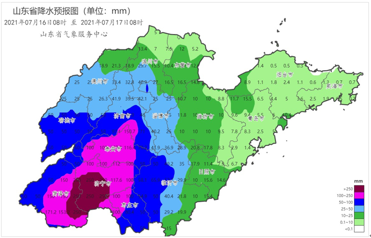 最新预报山东主要降水雨带将向偏南方向移动