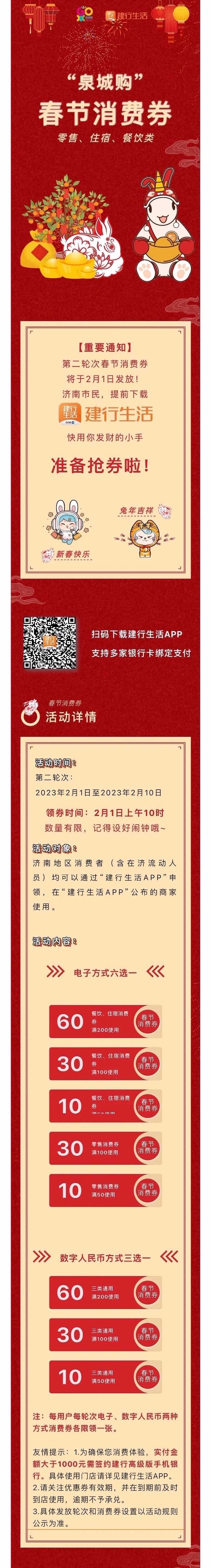 今天10：00！“泉城购”第二轮次春节消费券发放