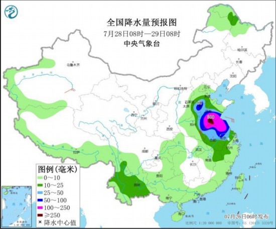 台风“烟花”继续影响华东：内蒙古中东部黑龙江西部有较强降水