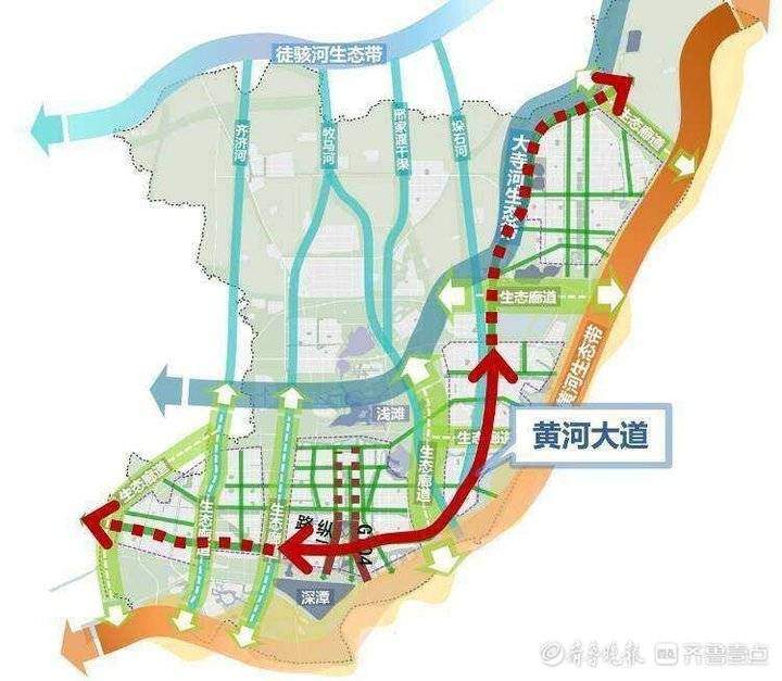 一路串联近20座跨黄桥隧，济南起步区将建成大环形交通走廊