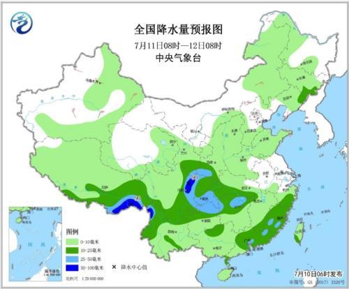 南方降水有所减弱 华北黄淮东北地区多雷阵雨天气