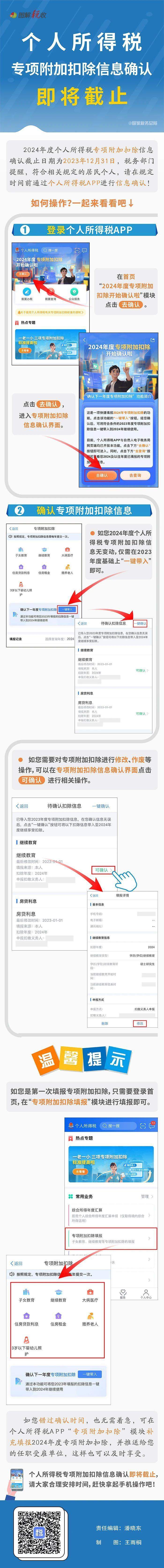 重要提醒：个人所得税专项附加扣除信息确认即将截止！记得及时确认