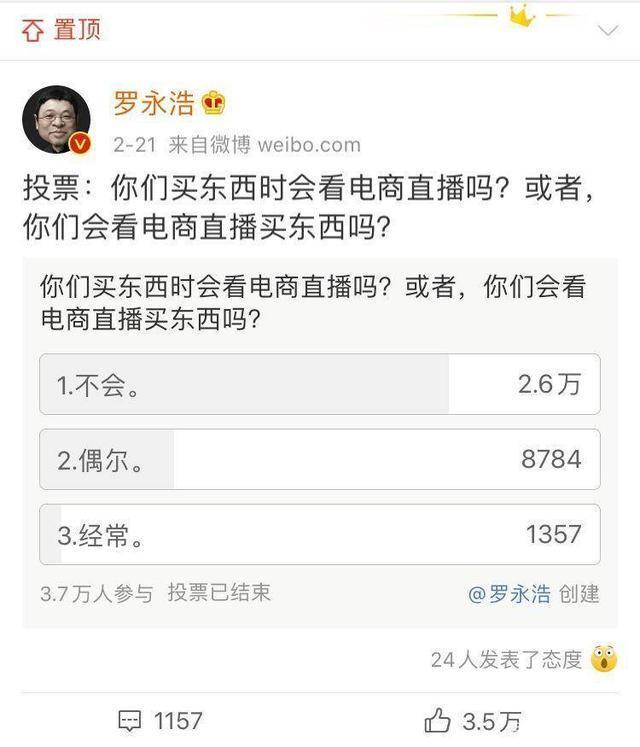 罗永浩宣布开直播 抢李佳琦饭碗呢？