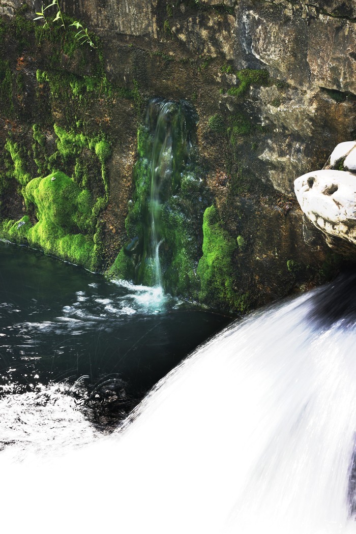 济南黑虎泉池壁上现新“喷口”