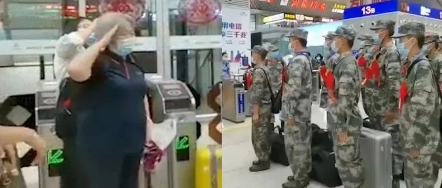 退休老教师高铁站偶遇新兵 这句嘱托瞬间让人泪目