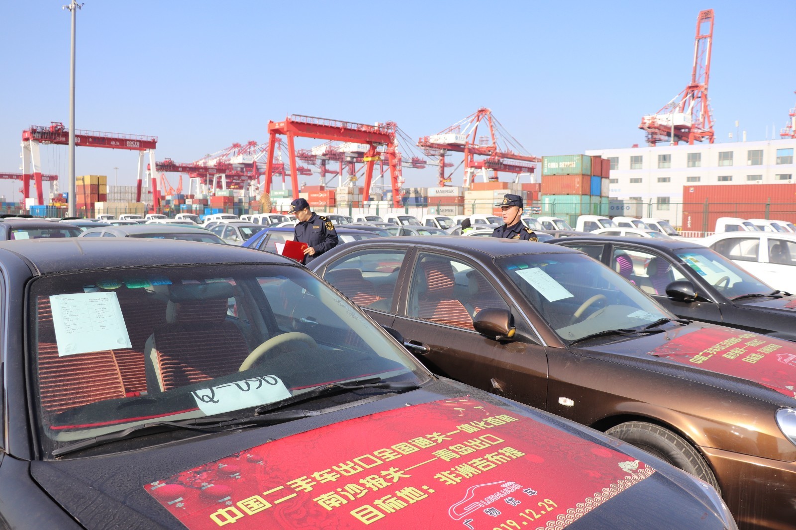 山东首批二手车批量滚装出口