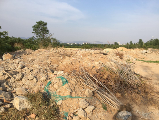 【啄木鸟在行动】244省道与102省道交汇处东北角大片渣土覆盖不全