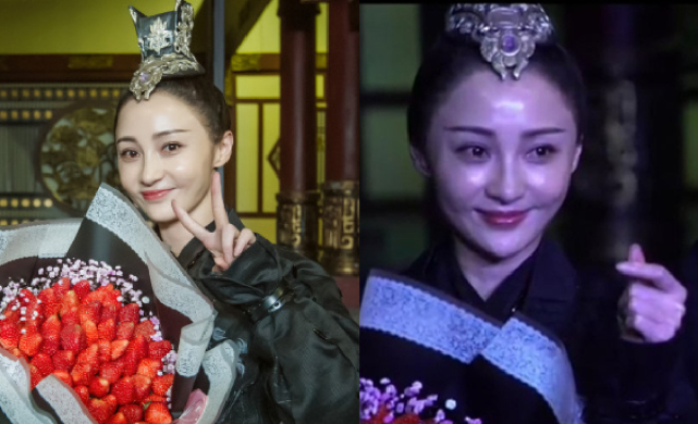 姚笛古装剧照造型雍容华贵，生图曝光颜值差距太大了