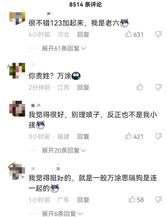 湖北一小男孩被父母取名“万涂思瑞”，网友：小名叫“123”