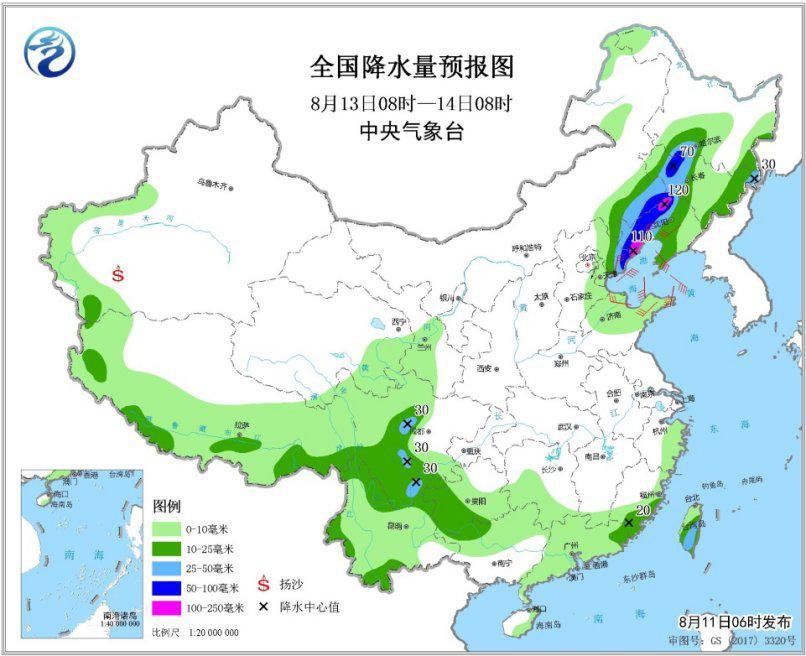 “利奇马”继续影响黄淮华北 台风暴雨预警发布