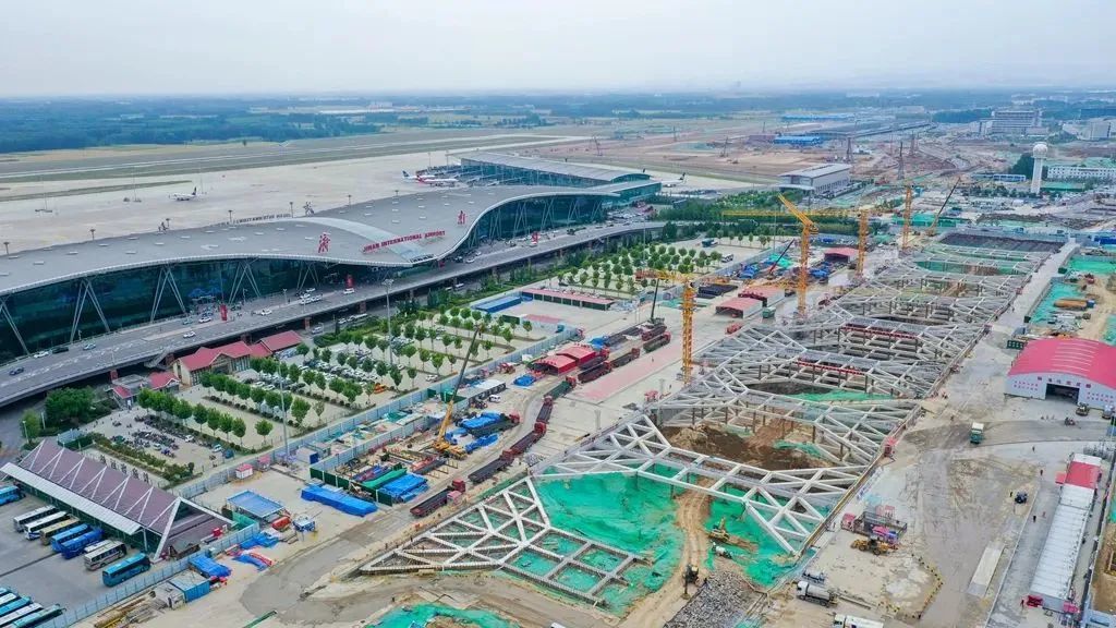济南机场综合枢纽工程进入车站附属结构和内部结构施工阶段