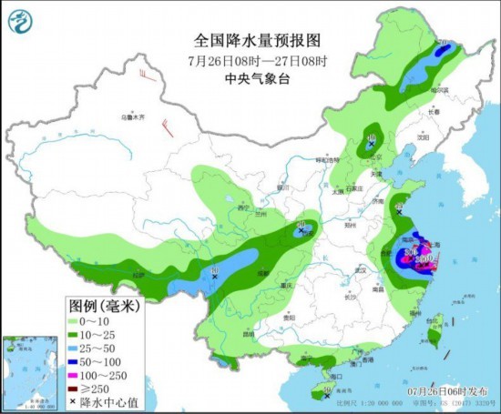 台风“烟花”继续影响华东：内蒙古中东部黑龙江西部有较强降水