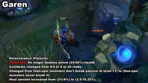 《LOL》盖伦重做 油管爆料最新技能