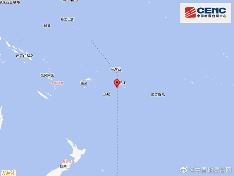 汤加群岛地区发生7.4级地震