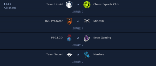 Dota2 Ti9 8月15日详细赛程表
