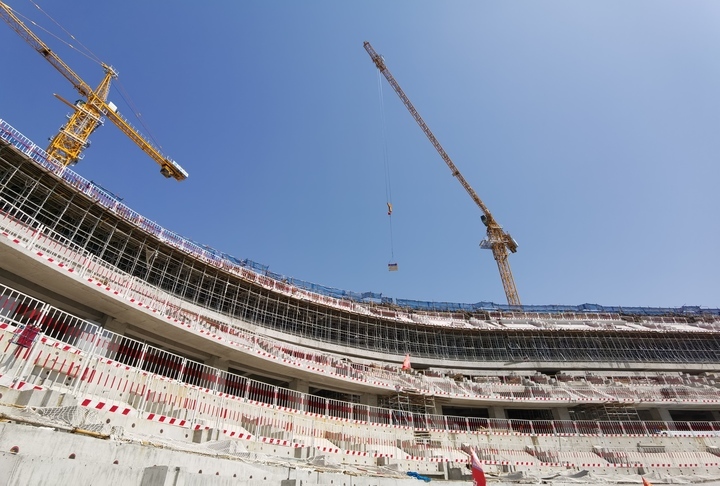 371天！济南黄河体育场主体结构完成封顶