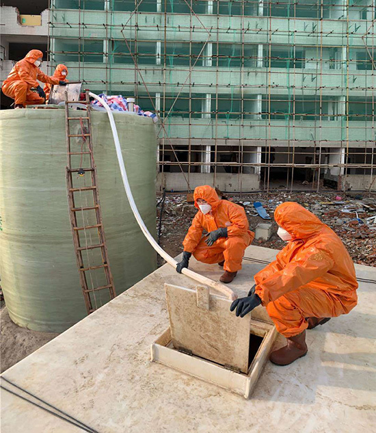 【战疫最前线】连续奋战12天 90后消防员转运360吨医疗废水