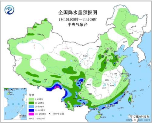 南方降水有所减弱 华北黄淮东北地区多雷阵雨天气
