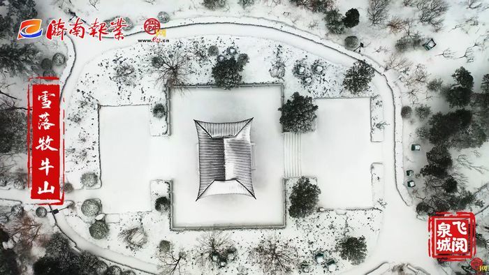【飞阅泉城】雪落牧牛山绘就绝美水墨丹青