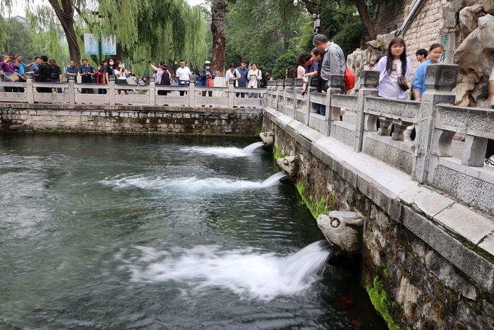 连绵降雨助力，济南趵突泉黑虎泉水位三连涨