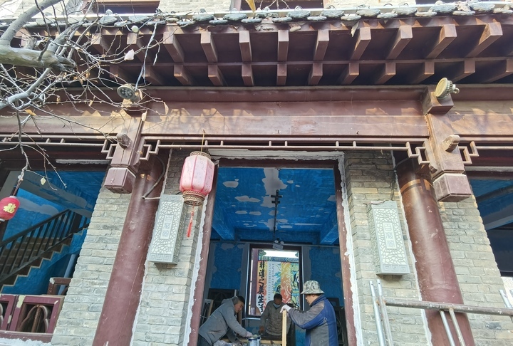 百花洲片区仿古建筑修缮将现新貌