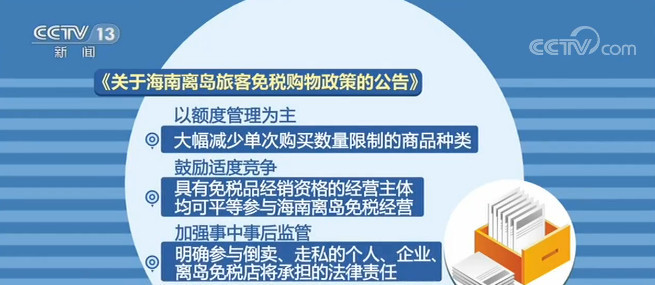7月1日海南离岛旅客免税购物新政策执行