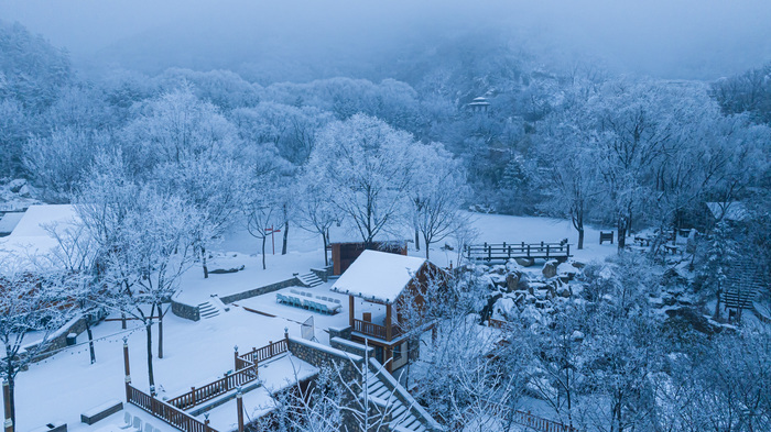 意境拉满！雪后九如山现绝美雾凇，宛如仙境