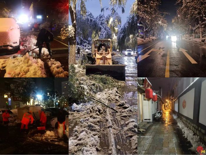 “踏”冰“浴”雪，逆行守护！历下区各部门各街道连夜奋战在扫雪破冰一线