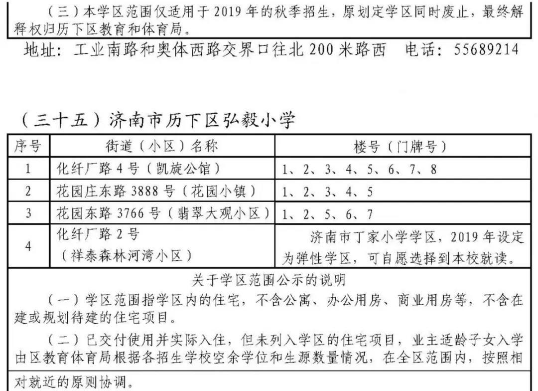 济南历下学区划定了 具体到门牌号（附详单）