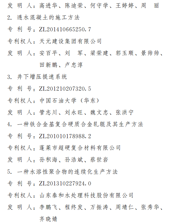 第三届山东省专利奖出炉 2项特别奖18项一等奖（附名单）