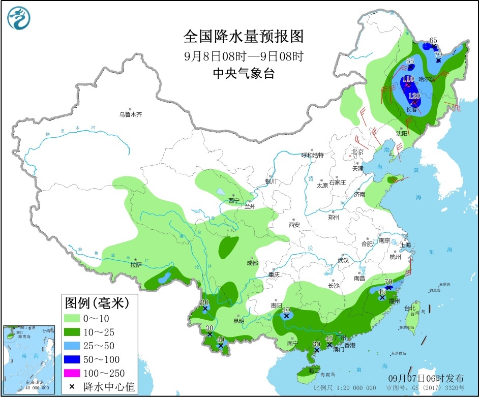 台风最新消息：台风海神预计8日凌晨移入吉林 西南地区等地多强降水