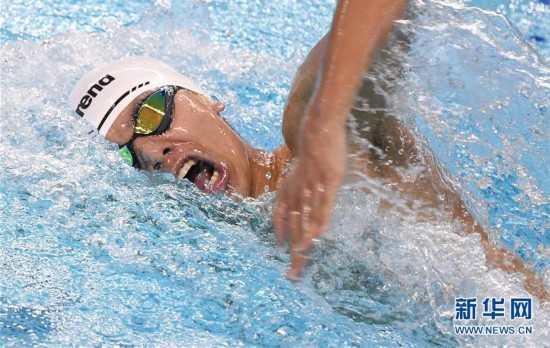 组图：军运会男子800米自由泳 中国选手季新杰获得金牌