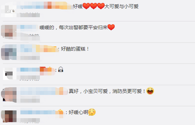 3岁娃给救他的消防员送蛋糕，网友：好暖，每次出警都要平安归来