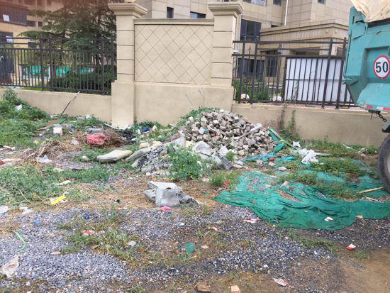 【啄木鸟在行动】凤凰国际小区东门附近渣土覆盖不全