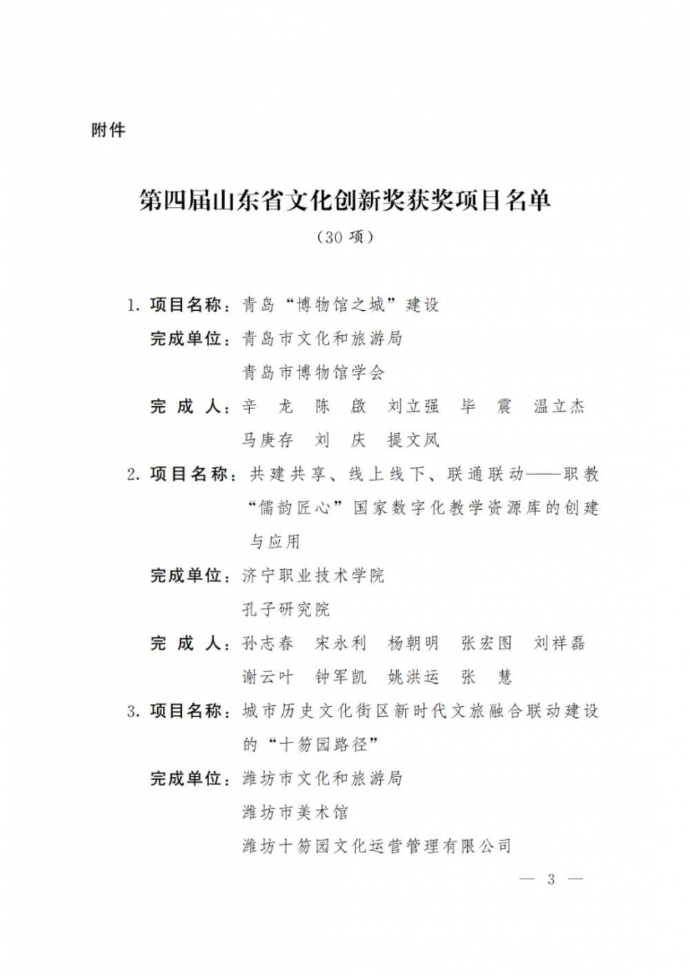 第四届山东省文化创新奖名单公布！看看都有哪些创新项目获奖