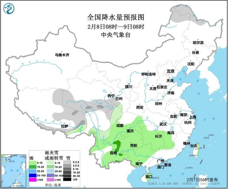 元宵节期间全国大部降水较弱 气温回升