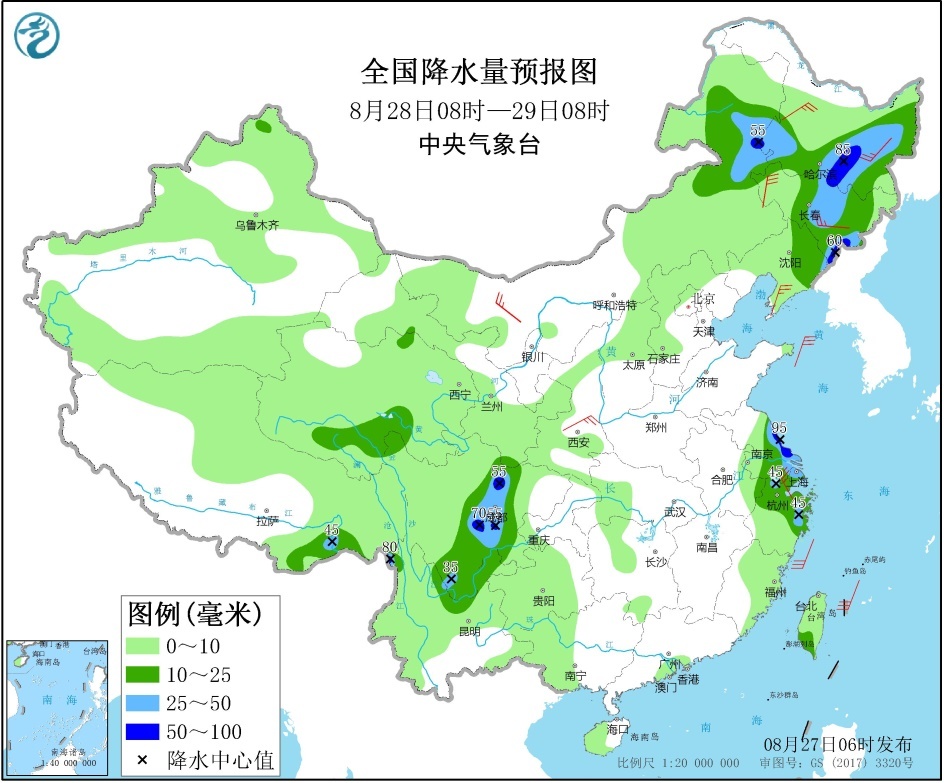 台风路径实时发布系统台风巴威登陆朝鲜影响中国东北