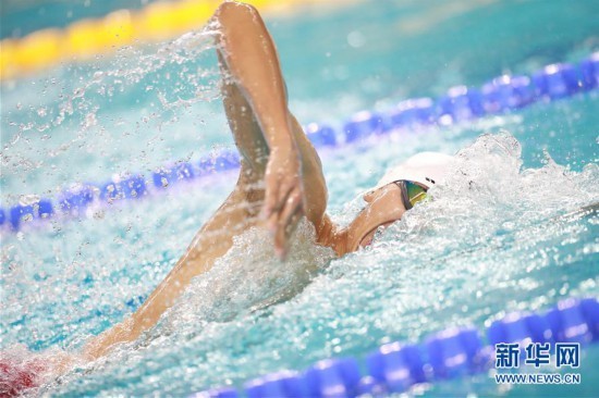 组图：军运会男子800米自由泳 中国选手季新杰获得金牌