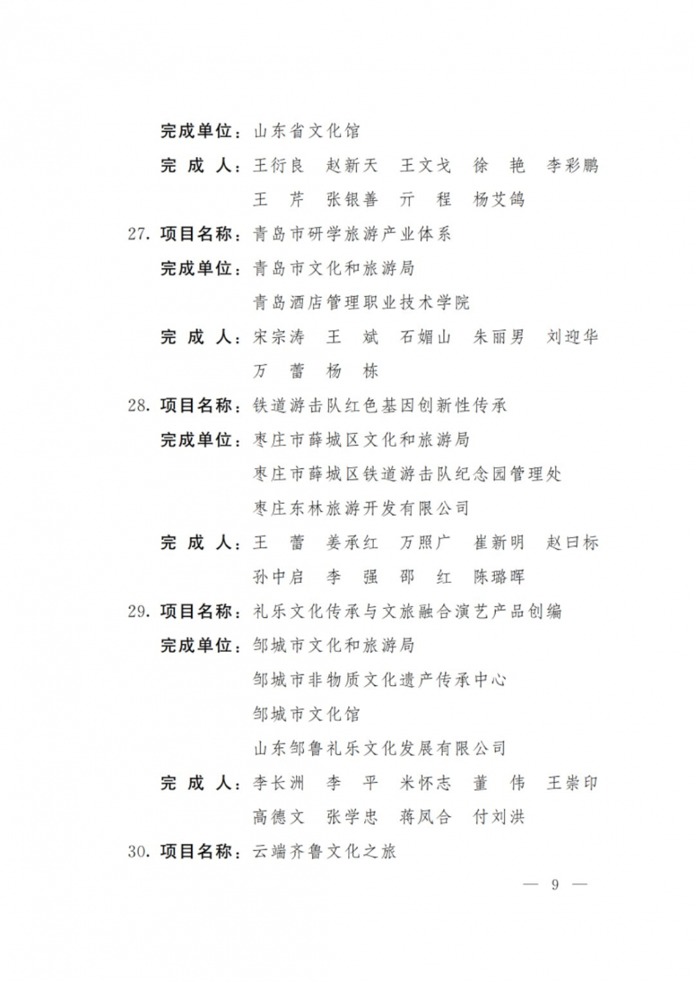 第四届山东省文化创新奖名单公布！看看都有哪些创新项目获奖