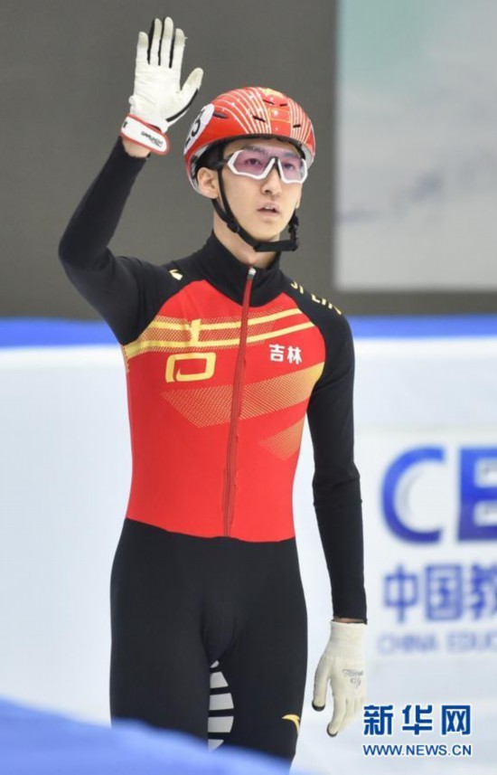 全国短道速滑冠军赛：男子1000米武大靖获得季军