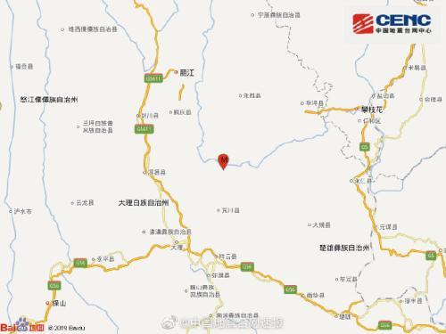 云南丽江发生地震震源深度10千米 事发地系永胜县震级4.9级